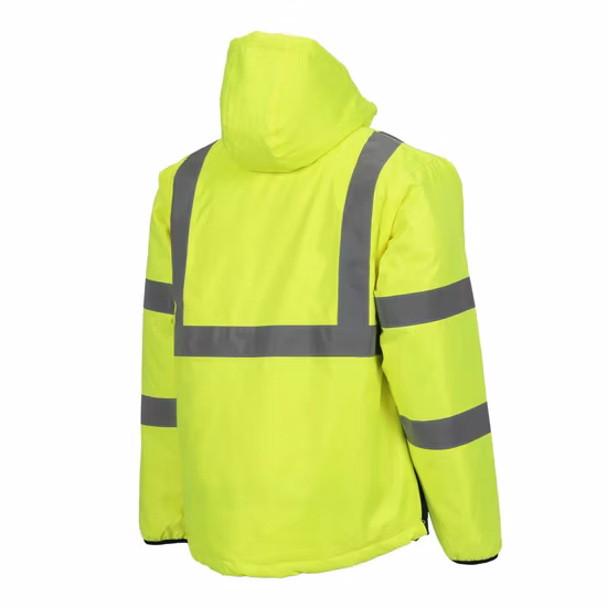 Échantillon de personnalisation de vêtements de travail de sécurité haute visibilité, veste de pluie imperméable en PU