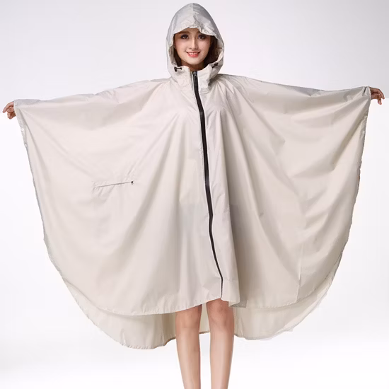 Poncho de pluie imperméable à capuche en PVC PU pour hommes femmes adultes