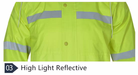 Vêtements de travail de sécurité réfléchissants, vert Fluorescent, haute luminosité, vêtements de protection contre la pluie pour adultes
